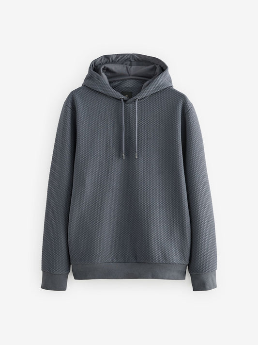 Slate Grey Textured Overhead Hoodie
